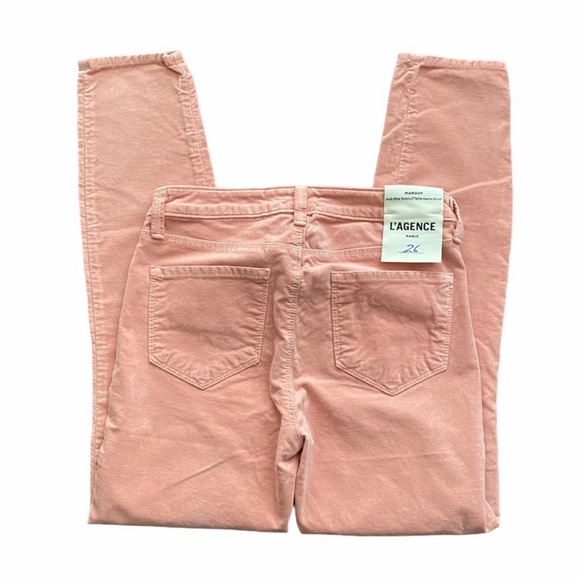 L’Agence Margot Blush Pink Skinny Velvet Jeans Size 26 - Picture 2 of 10